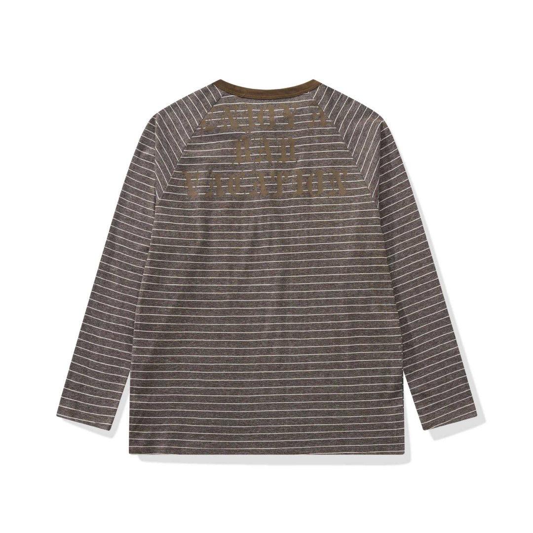 Men's Long Sleeve Henley with Raglan Sleeves and Button Placket Mune Fashion
