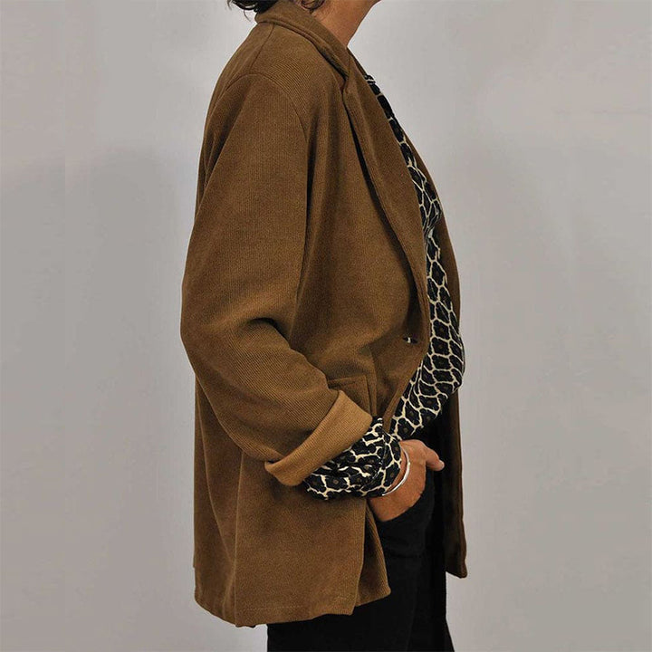 Women Loose Fit Viscose Blend Blouse with V-Neck, Button Placket and Balloon Sleeves Mune Fashion