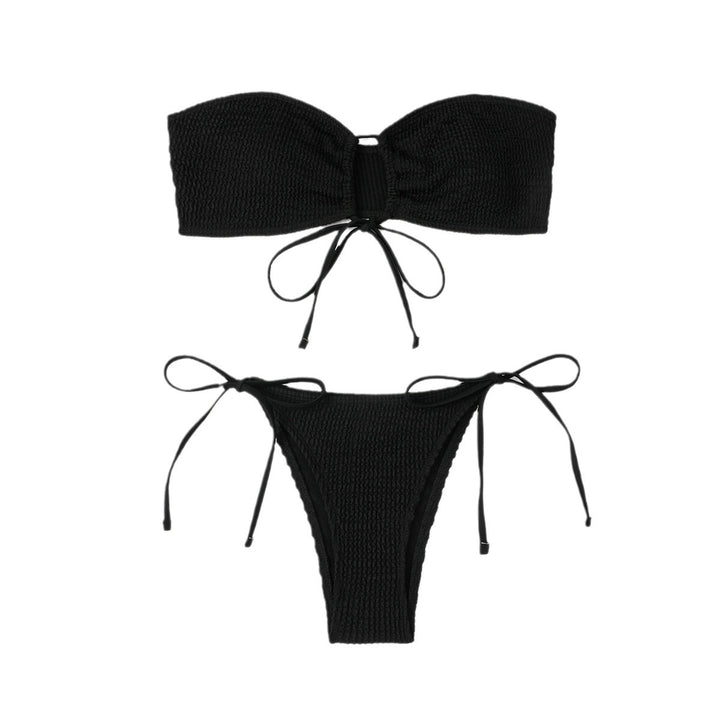 Ladies Bandeau Bikini with playful tie knot Mune Fashion