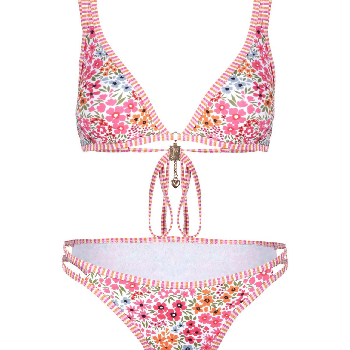 Women's bikini set with floral pattern and adjustable straps Mune Fashion