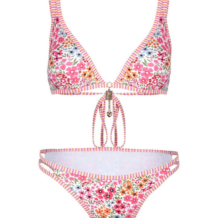 Women's bikini set with floral pattern and adjustable straps Mune Fashion