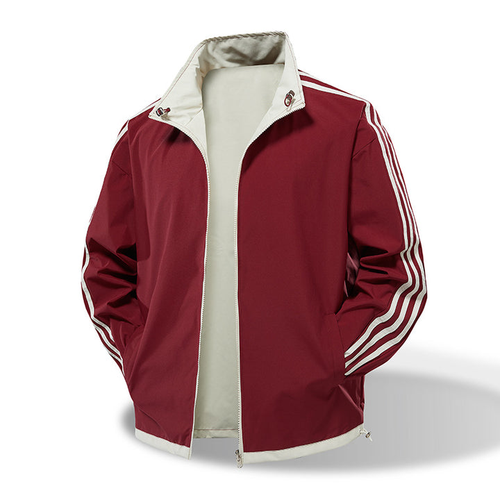 Men's lightweight track jacket with contrast three-stripe detailing Mune Fashion