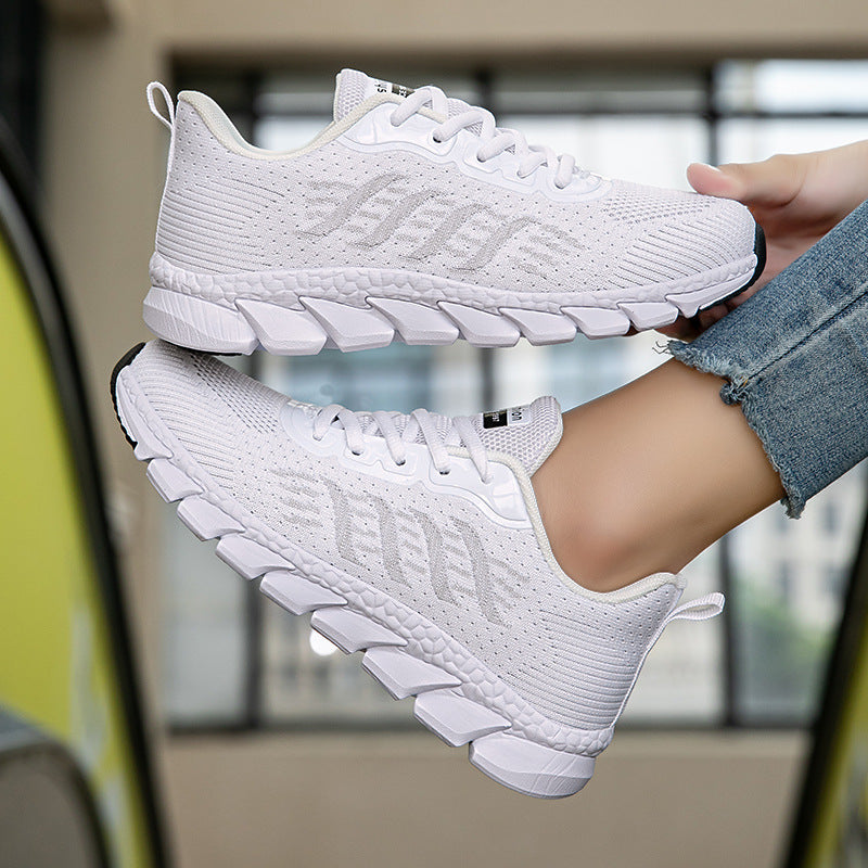 Women's seamless knitted running shoes with viscoelastic comfort insole and segmented flex outsole Mune Fashion