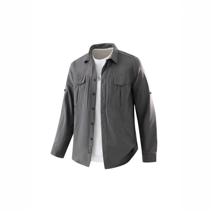 Men's Practical Outdoor Shirt with Many Pockets Mune Fashion