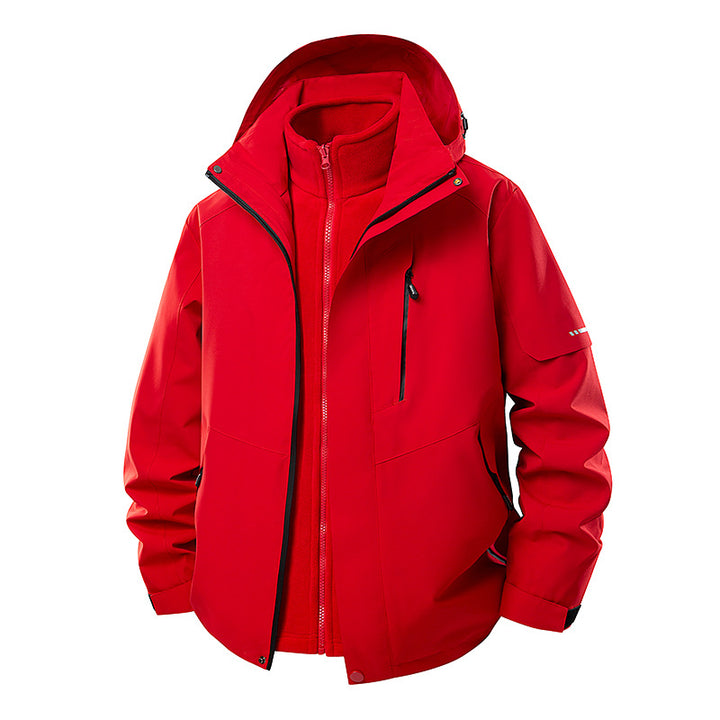 Women's double-layer softshell parka with removable fleece inner jacket Mune Fashion