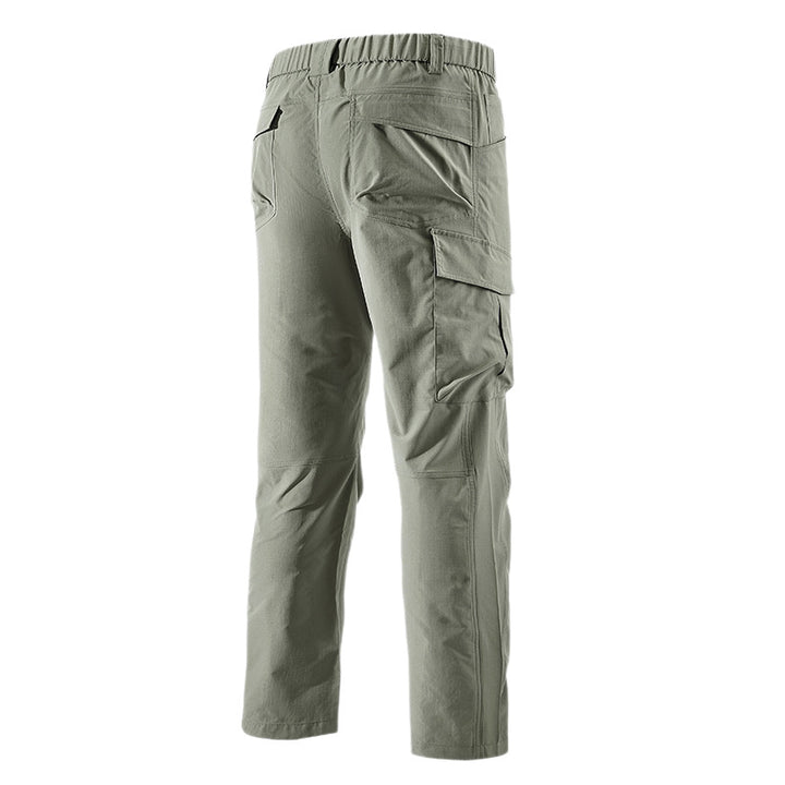 Men's Robust-Constructive Cargo Trekking Pants with Elastic Waistband and Multiple Pockets Mune Fashion