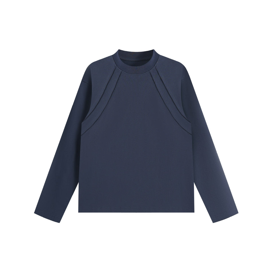 Unisex Oversize sweatshirt with decorative layered yoke and round neck Mune Fashion