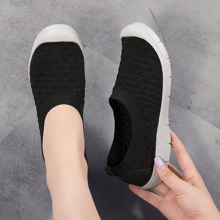 Women's breathable knitted ballerina slippers with reinforced toe cap, elastic entry, and flexible profile sole Mune Fashion