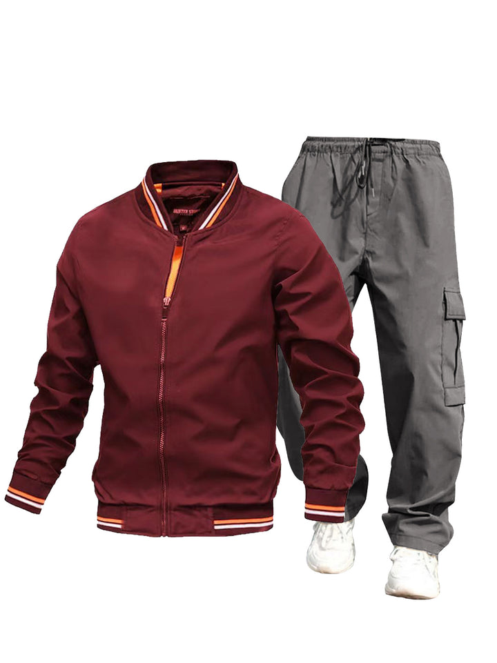 Men's sporty jacket and cargo pants set Mune Fashion