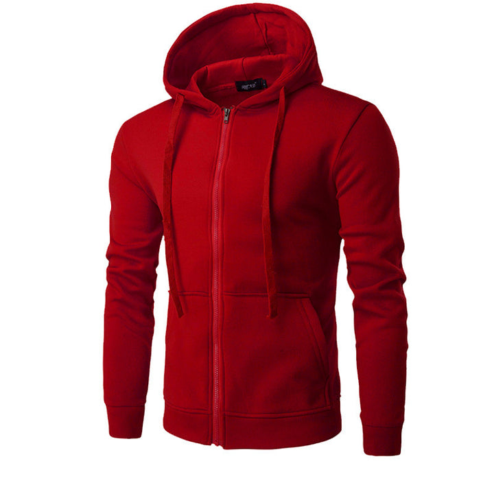 Men's Nano Slim-Fit Hoodie Sweat Jacket with central zipper, double-layered hood and practical side pockets Mune Fashion