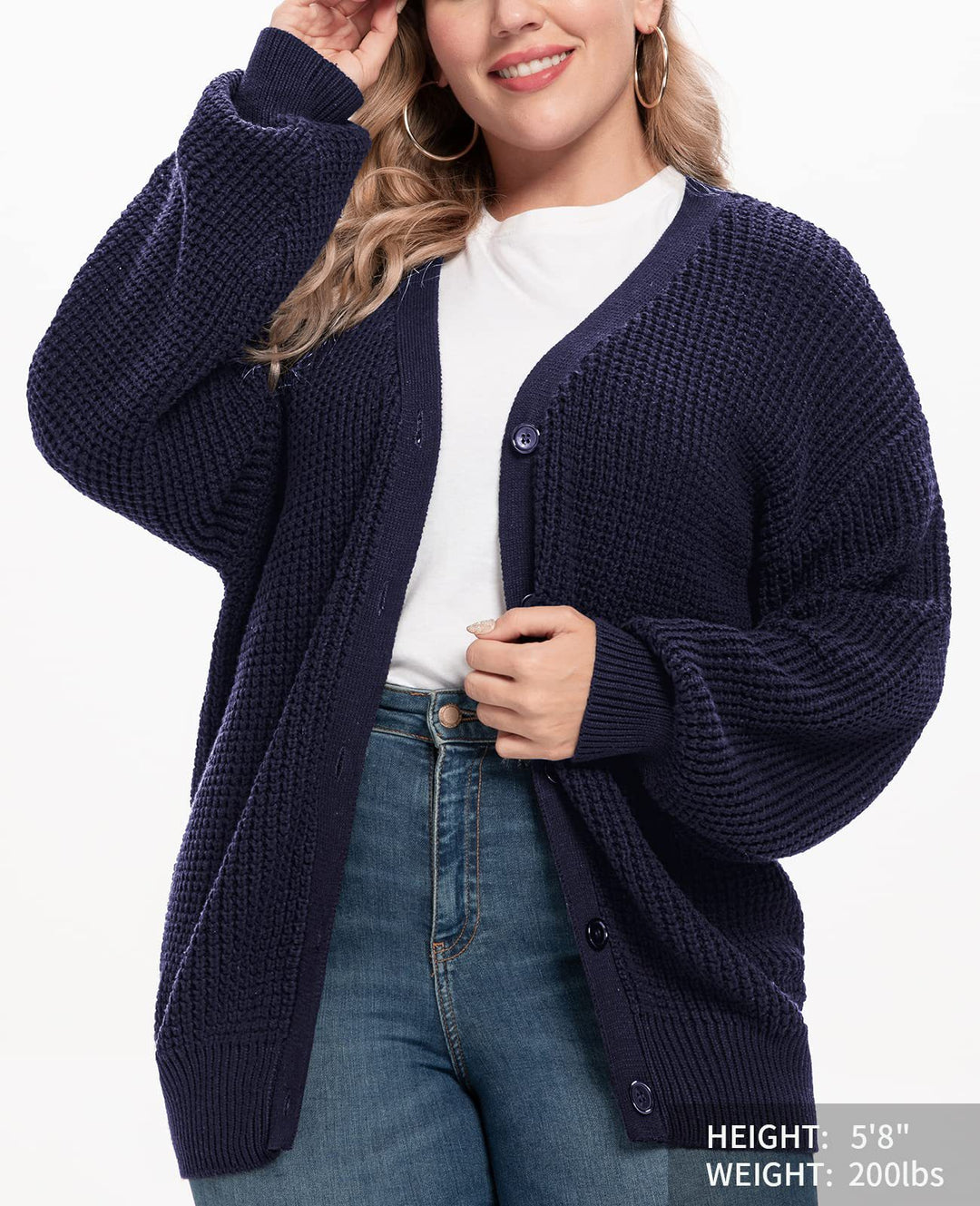 Ladies Chunky Knit Cardigan