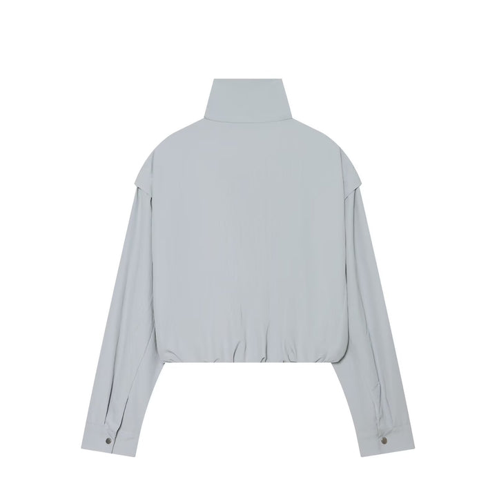Women's short functional windbreaker with high standing collar and concealed zipper Mune Fashion