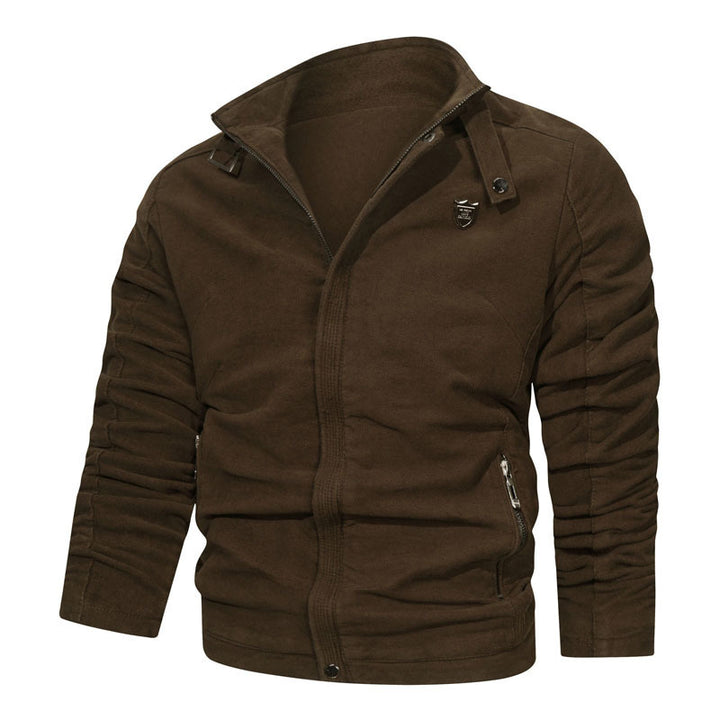 Men's Slim-Fit Canvas Blouson with high collar and zipper Mune Fashion
