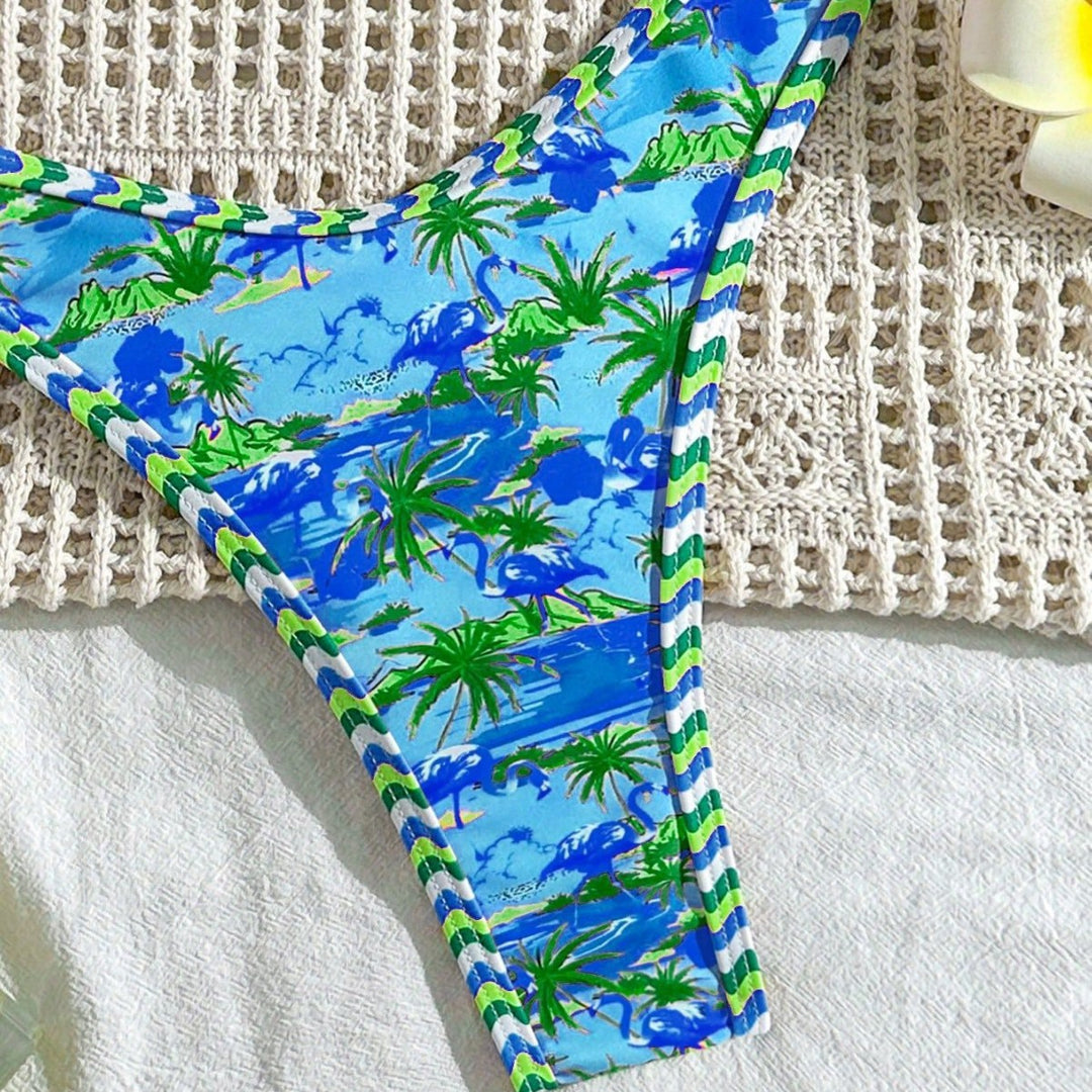 Women's High-Quality Triangle Bikini with Maritime Motif Mune Fashion