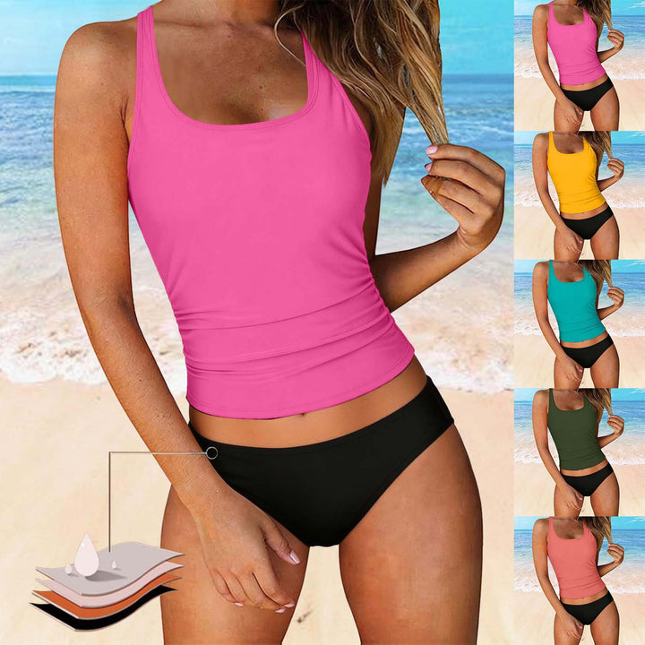 Women's bikini set with floral top and classic bottom Mune Fashion