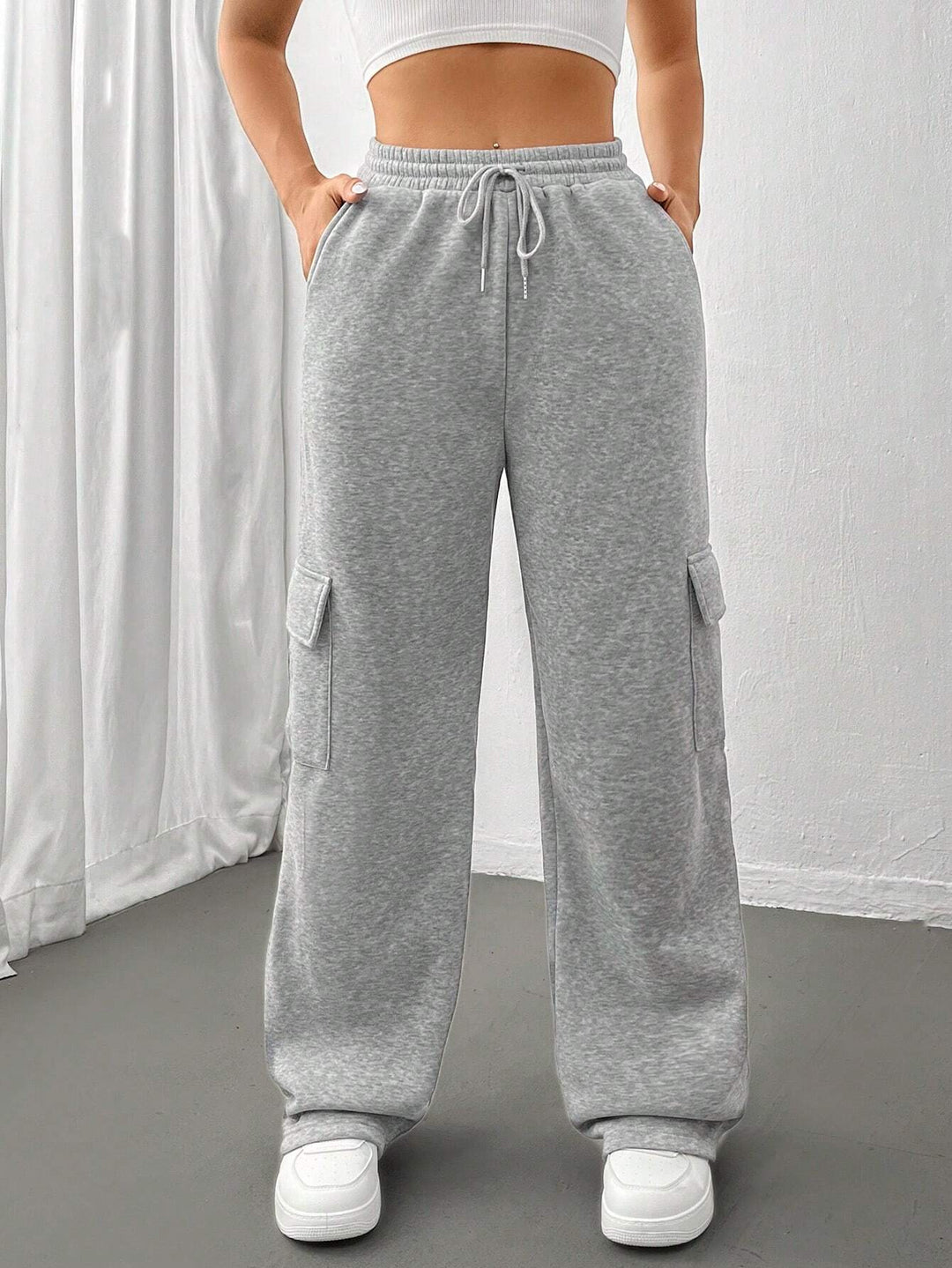 Women’s Loose Cargo Pants in Jogger Style with Drawstring Mune Fashion