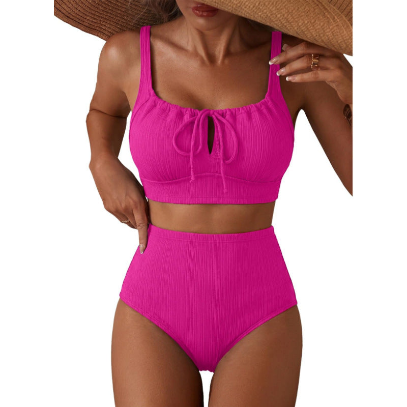 Women High-Cut Bikini with Gathered Top Mune Fashion