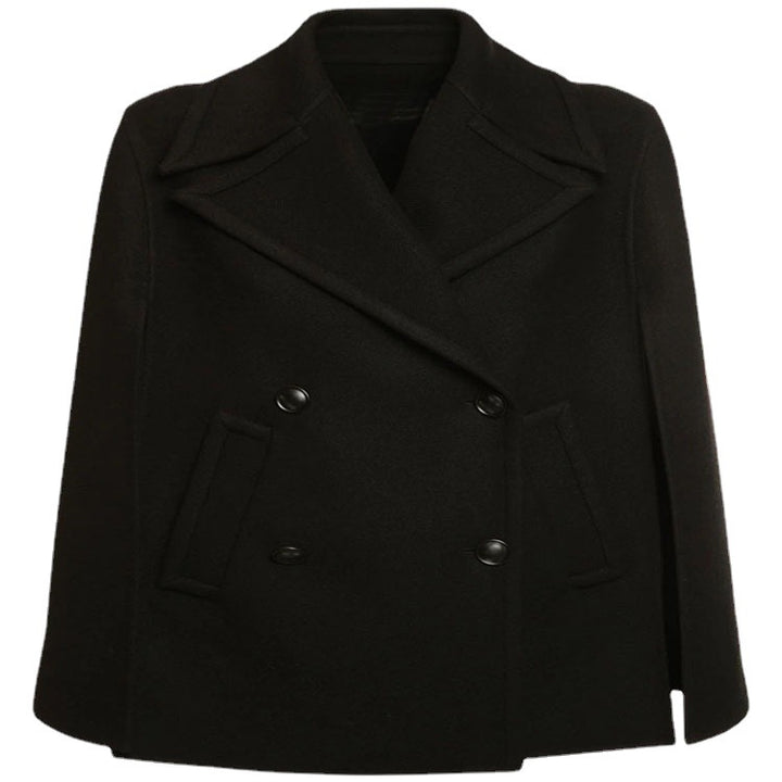 Women Short Cape Blazer in minimalist tailoring with boxy silhouette Mune Fashion