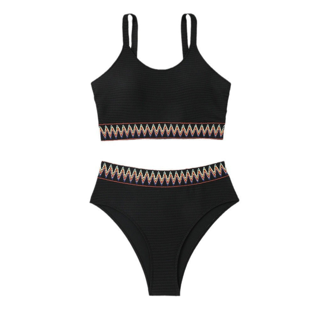 Damen Sportliches Bikini-Set mit dekorativem Bund Echo Archiv
