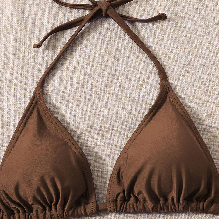 Women's triangle bikini with floral wrap towel Mune Fashion