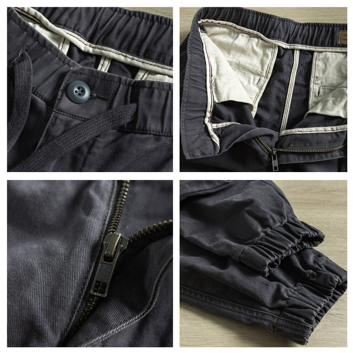 Men's Trendy Cargo Pants with Elastic Waistband Mune Fashion