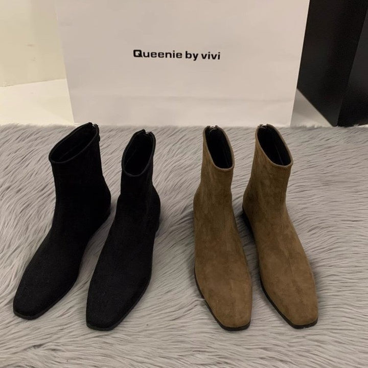 Women Elegant Ankle Boots Mune Fashion
