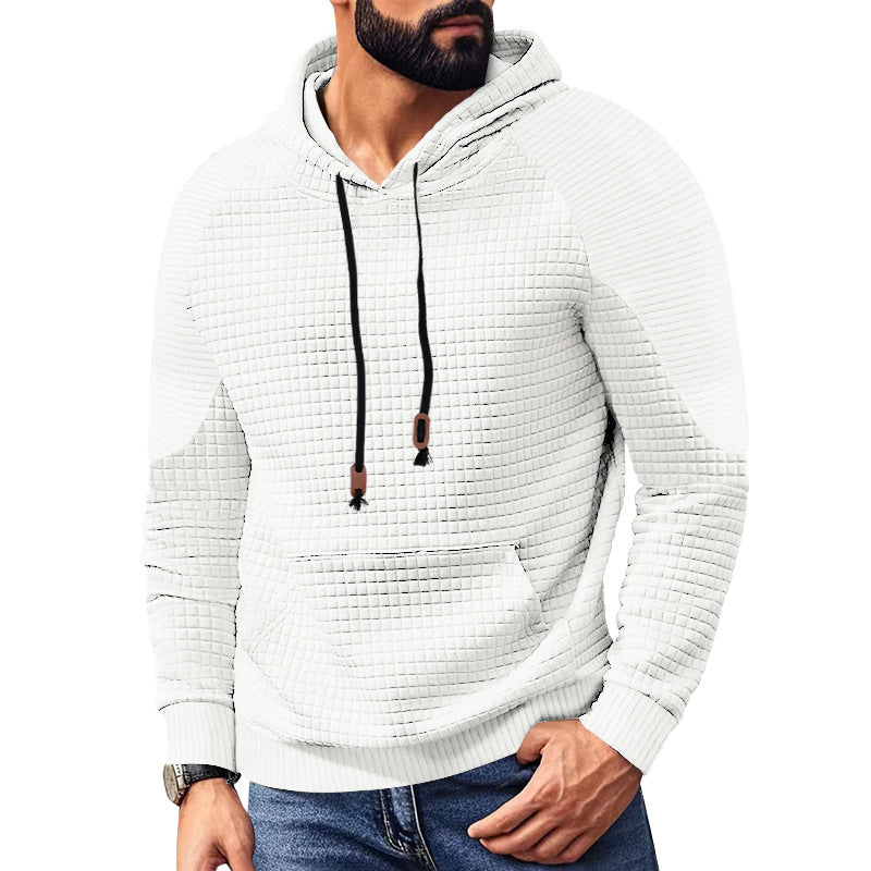 Men's hoodie with square structure, raglan sleeves, and kangaroo pocket Mune Fashion
