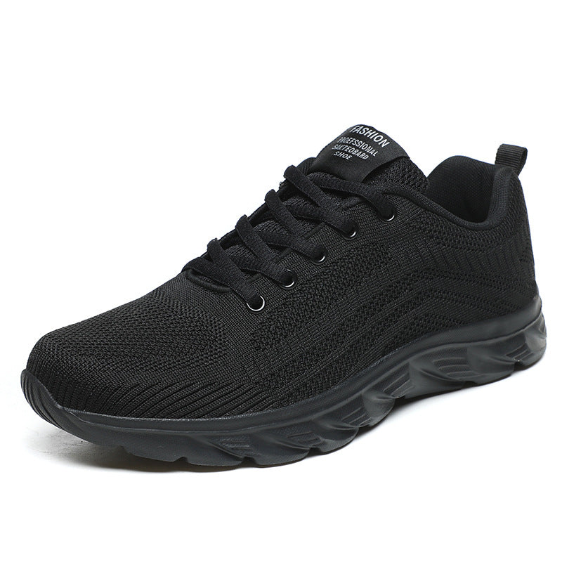 Men's seamless knit leisure shoe with flexible wave sole Mune Fashion