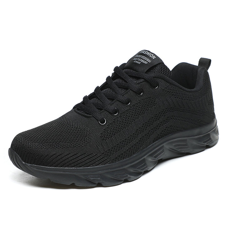 Men's seamless knit leisure shoe with flexible wave sole Mune Fashion