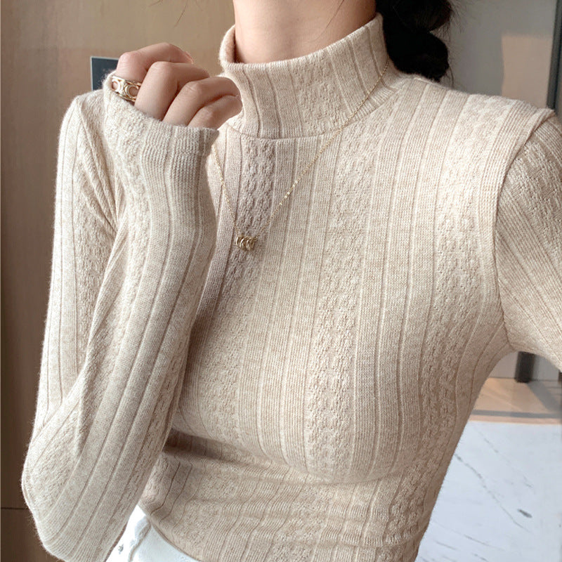 Ladies Elegant Long Sleeve Ribbed Top Mune Fashion