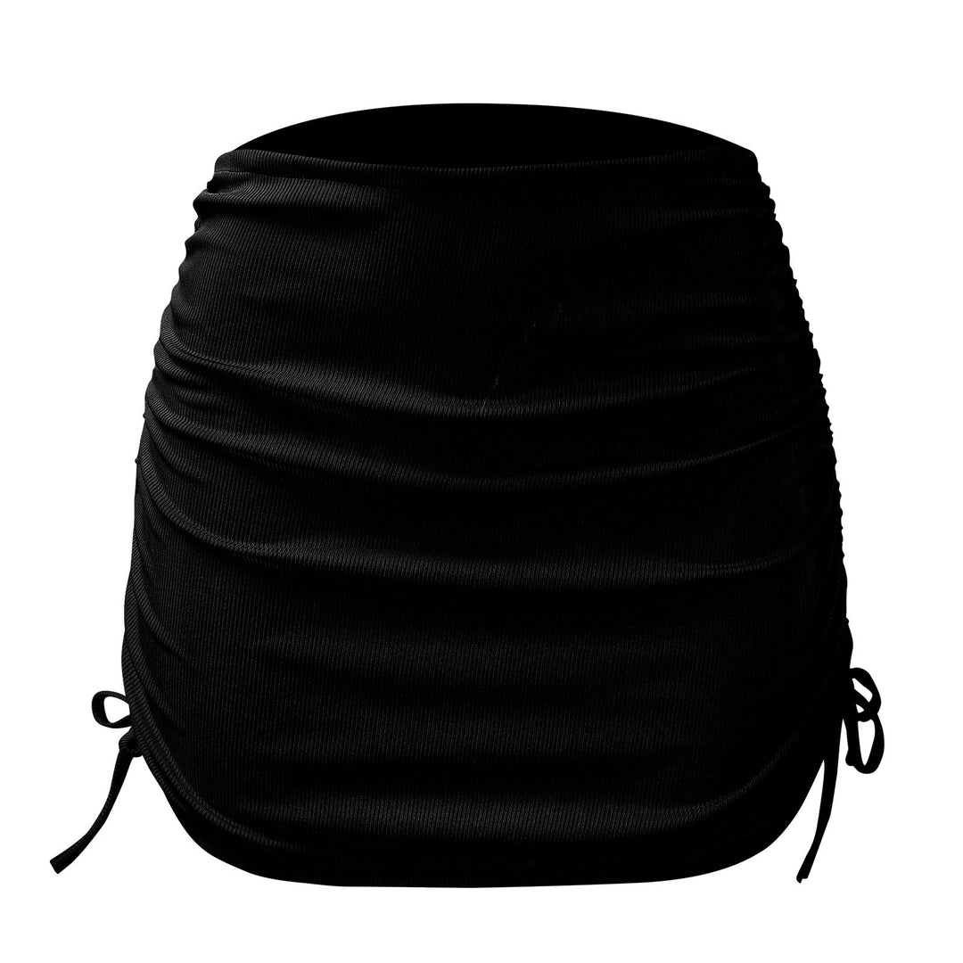 Women's Wrap Skirt with Fashionable Tuck Elements Mune Fashion