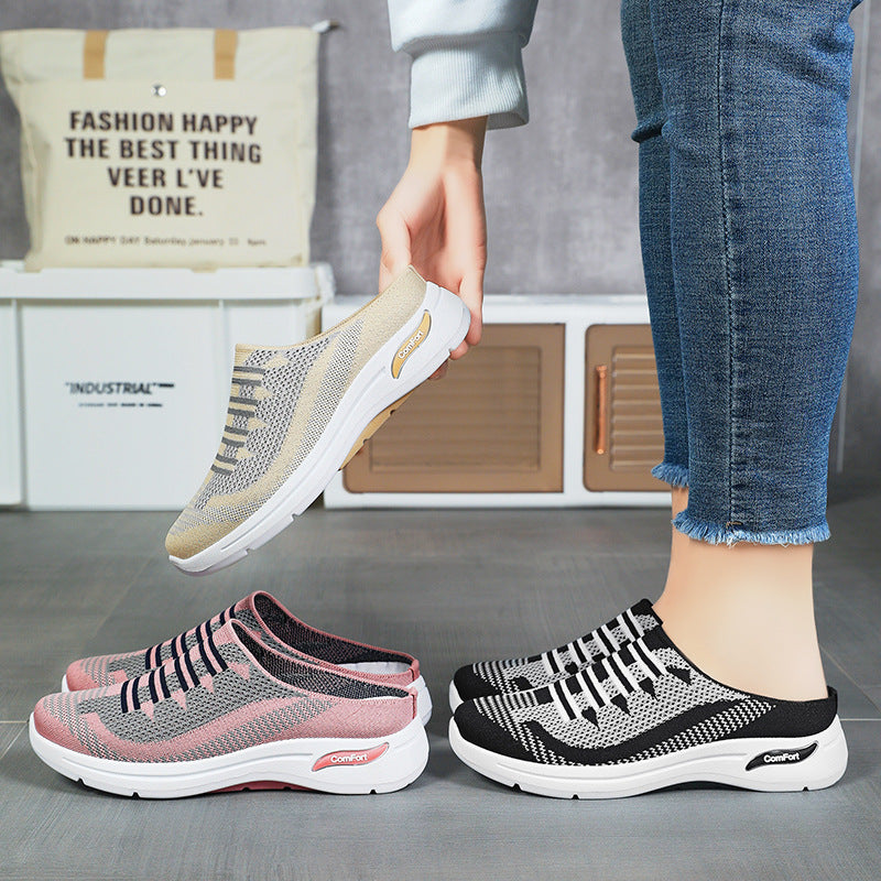 Women's Comfortable Slip-On Sneakers with Elastic Upper Mune Fashion