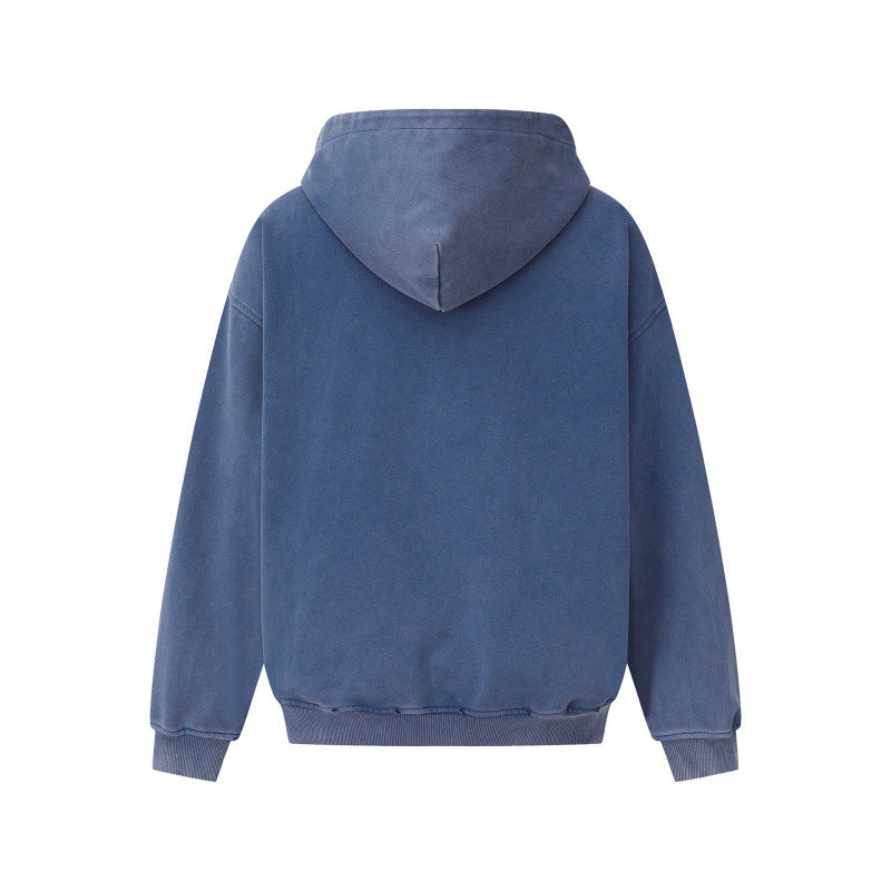 Unisex Oversize Hoodie made of French Terry with kangaroo pocket and light vintage wash Mune Fashion