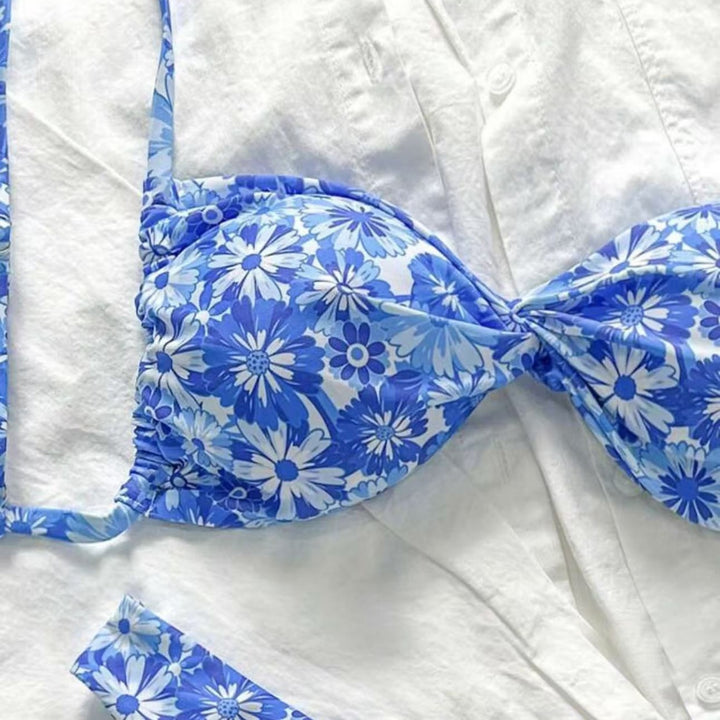 Women's Triangle Bikini with Floral Design Mune Fashion