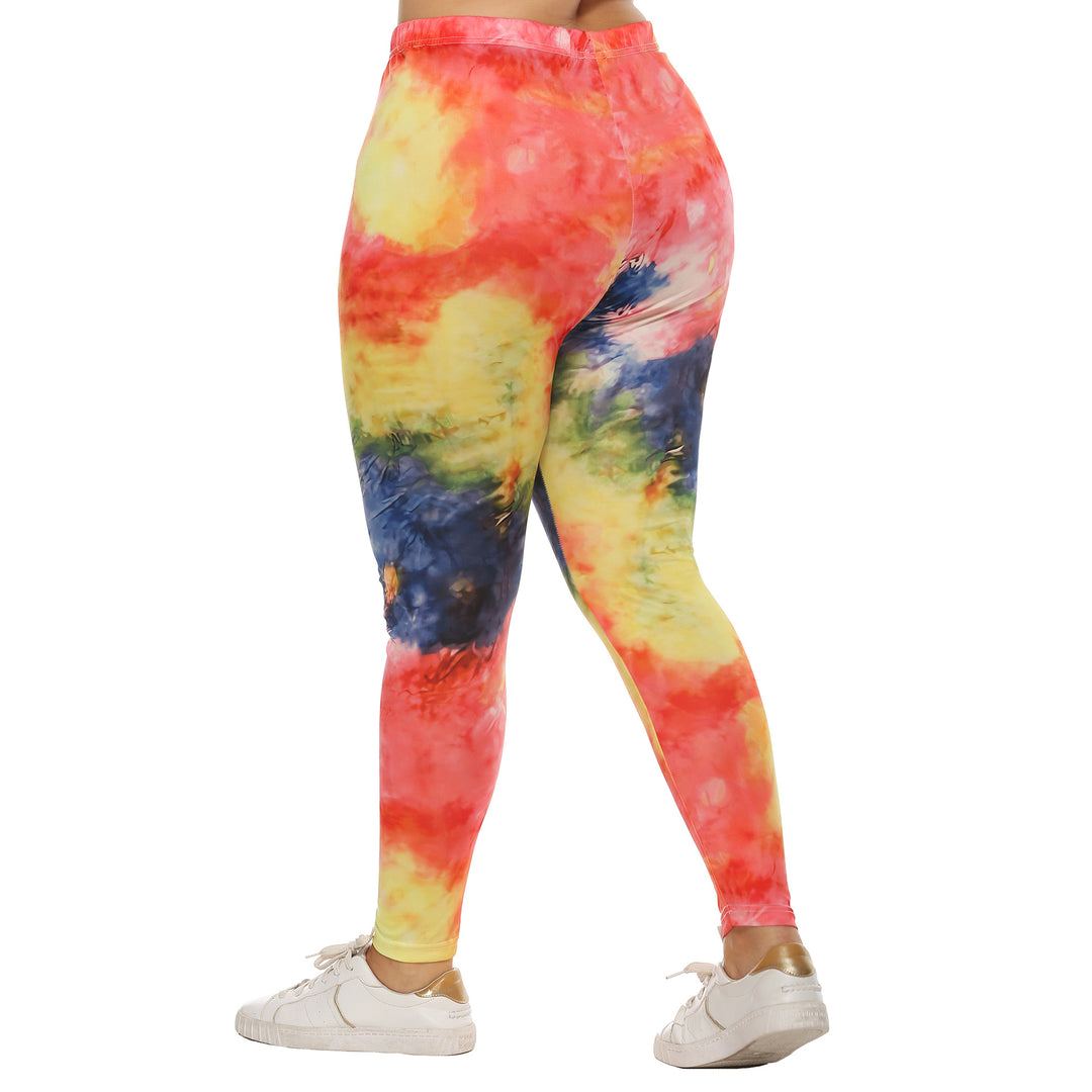Women's colorful leggings with modern tie-dye pattern Mune Fashion