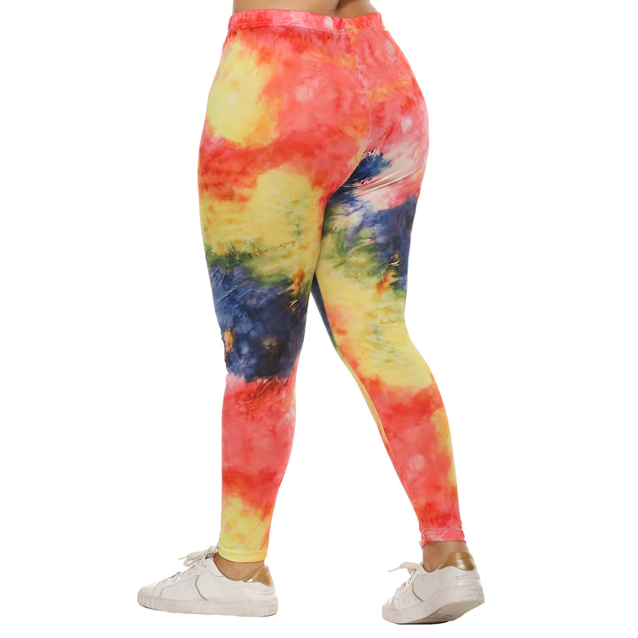 Women's colorful leggings with modern tie-dye pattern Mune Fashion