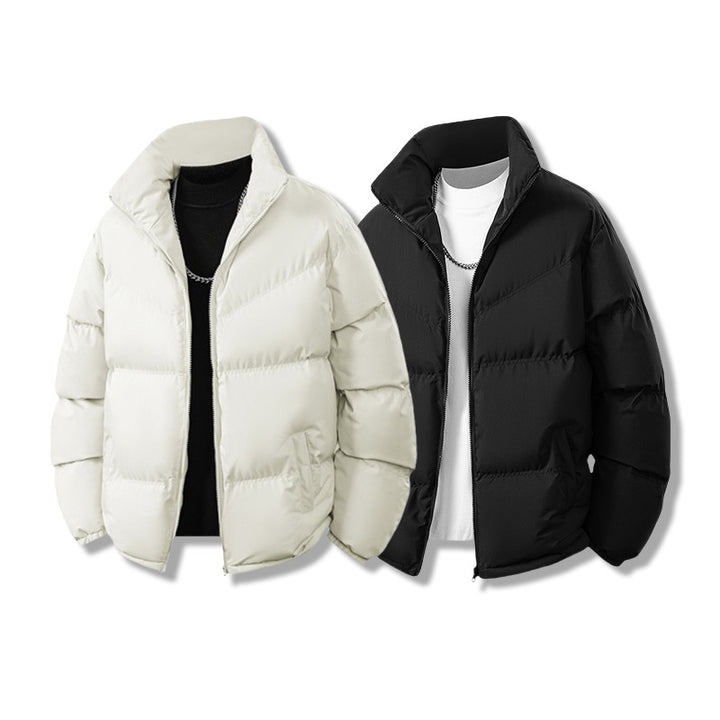 Men's short quilted thermal winter jacket with high stand-up collar and windproof filling Mune Fashion