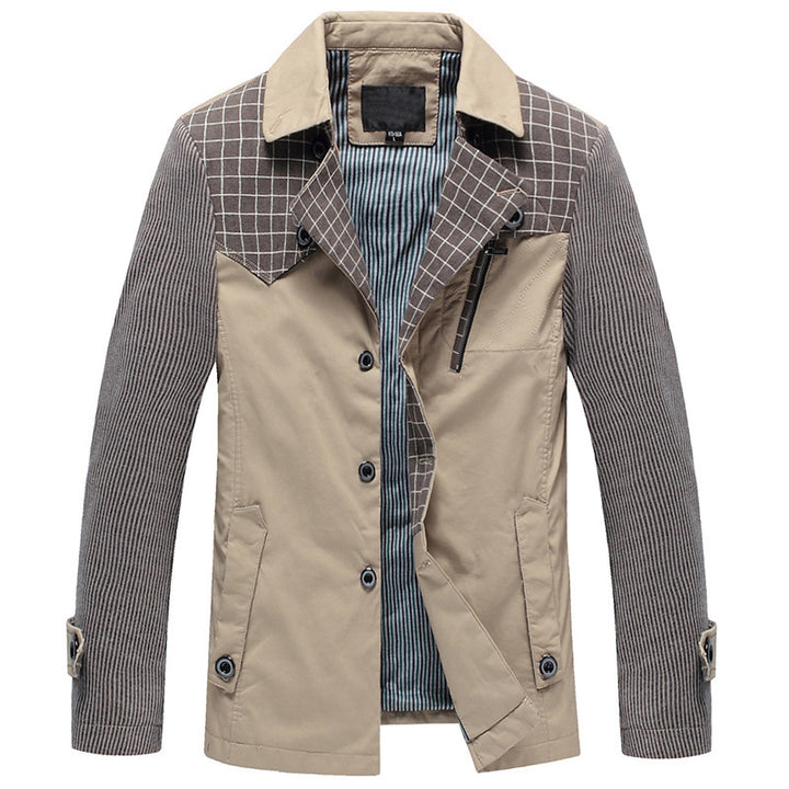 Men's field jacket with contrast inserts and chest zip pocket Mune Fashion