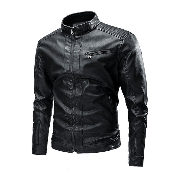 Men's Trendy Biker Jacket made of Faux Leather Mune Fashion