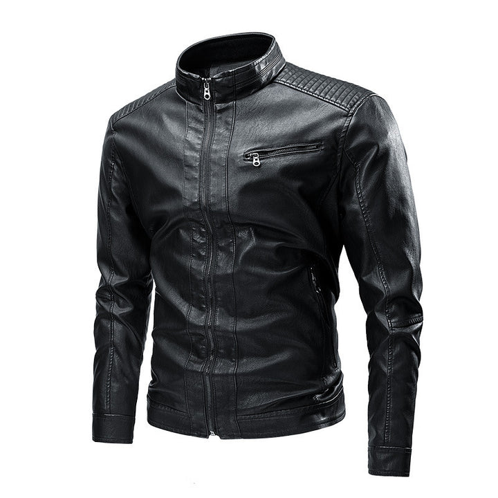 Men's Trendy Biker Jacket made of Faux Leather Mune Fashion