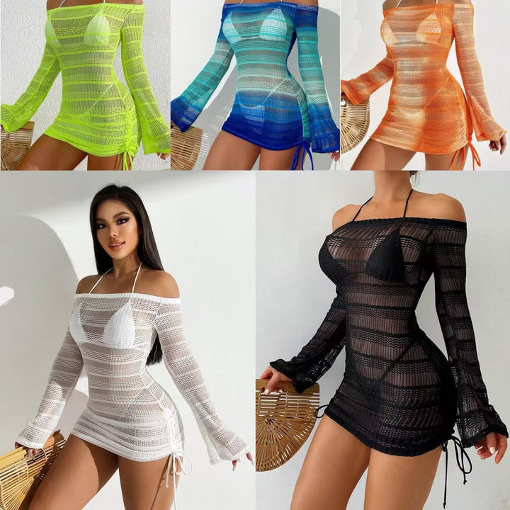 Women Off-Shoulder Beach Dress Mune Fashion