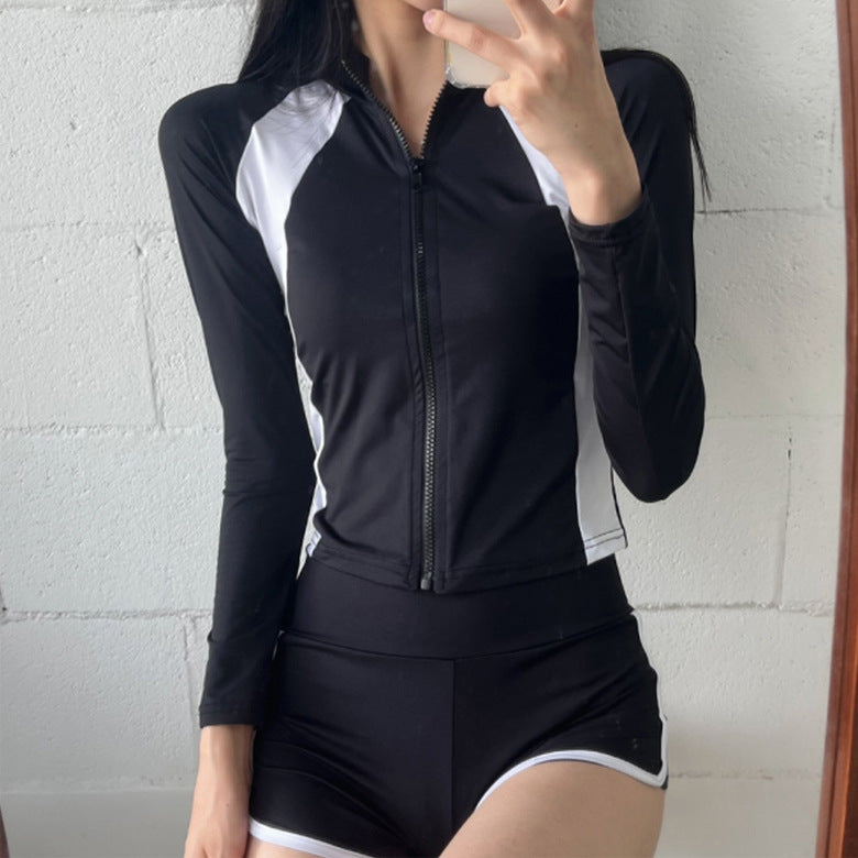 Women’s Surf Suit with Long Sleeve and Short Shorts Mune Fashion
