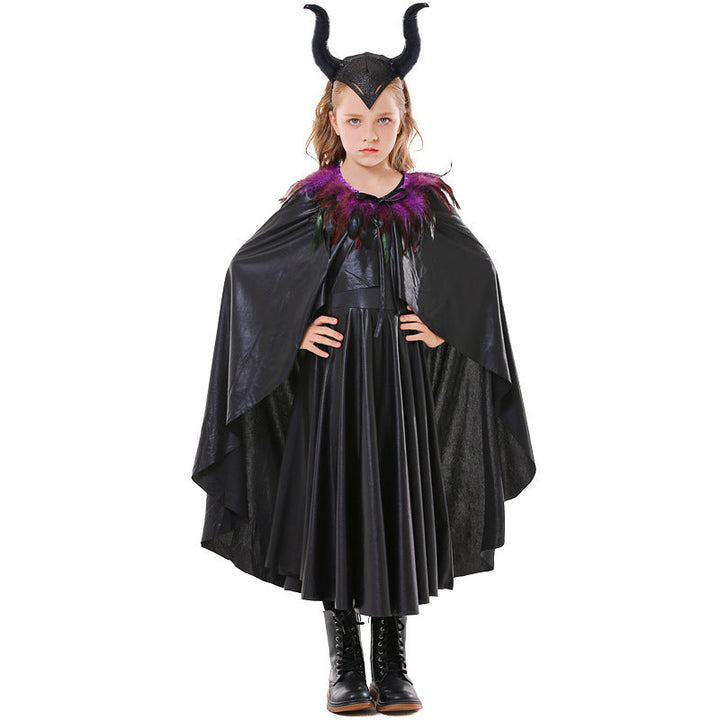 Girls Enchanted Magical Creature Costume with Hood and Shimmering Tulle Mune Fashion