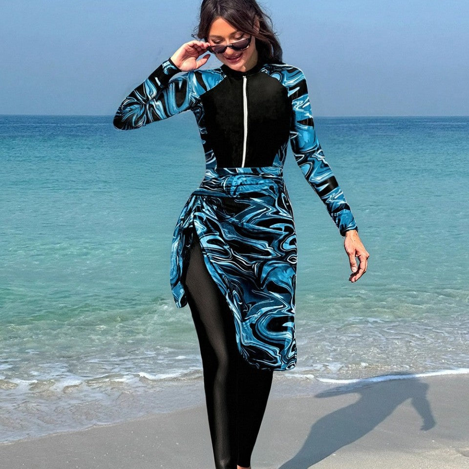 Women’s sporty surf suit with wrap skirt Mune Fashion