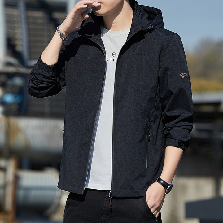 Men's Lightweight Functional Jacket with Adjustable Hood Mune Fashion