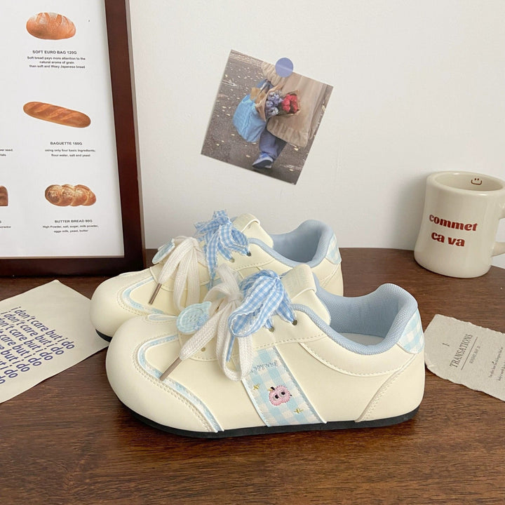 Women Playful Sneakers with Decorative Ribbons and Animal Appliqués Mune Fashion