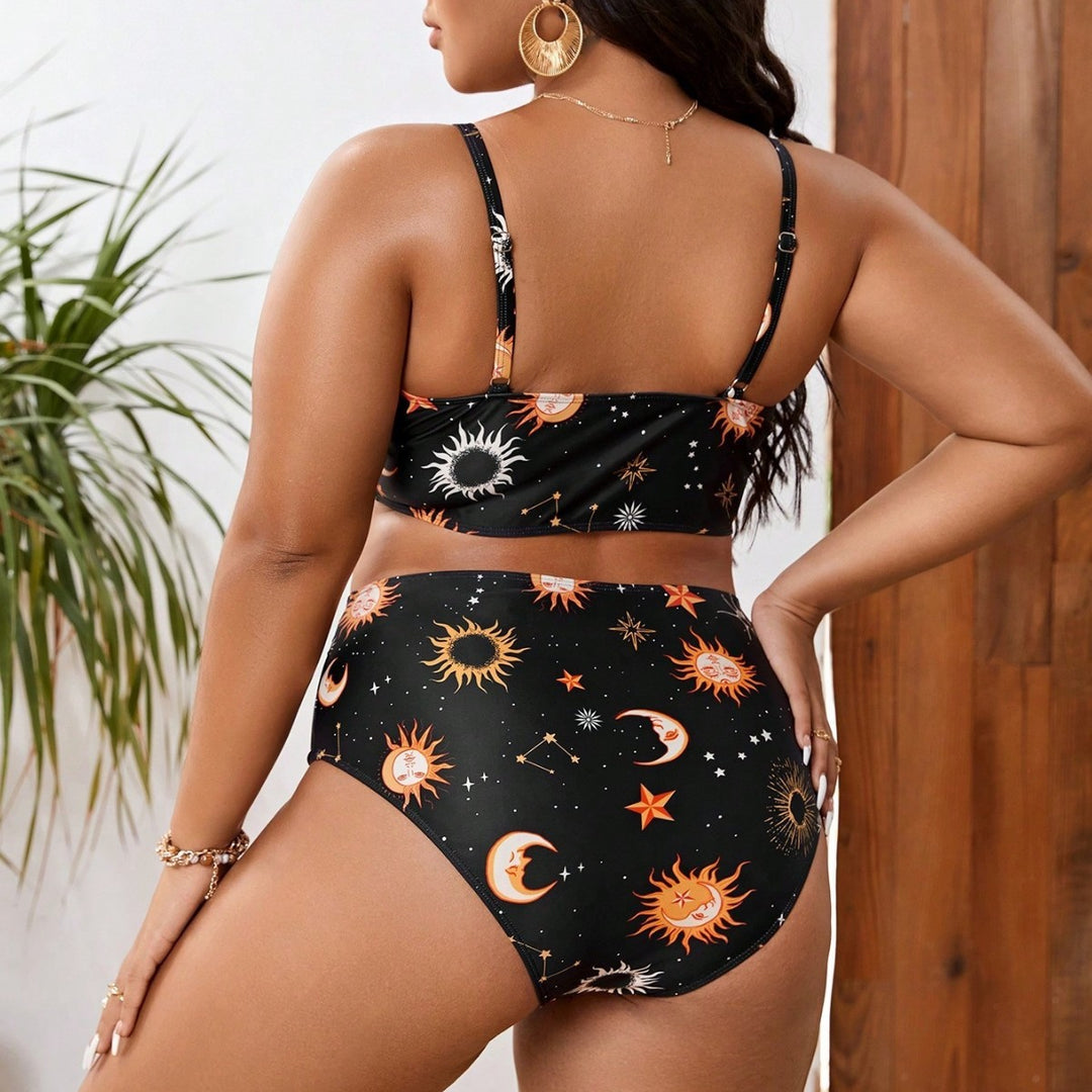 Ladies Bikini Set with creative star design and comfortable high-cut briefs Mune Fashion