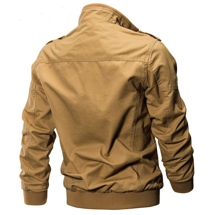 Men's Insulated Canvas Field Jacket with Teddy Lining and Shoulder Flaps Mune Fashion