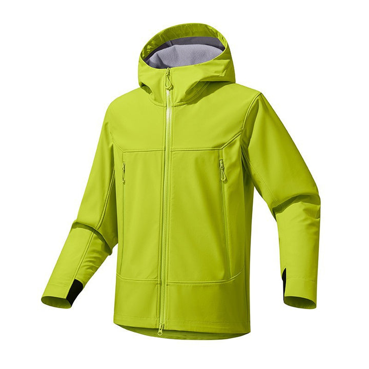 Women Breathable Softshell Hoodie with Water-Repellent Membrane and Two-Way Zipper Mune Fashion