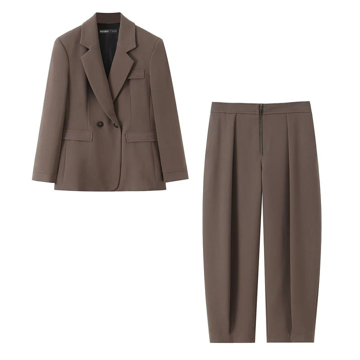 Women Tailored two-piece blazer and pleated pants set Mune Fashion